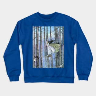 Witch and Cat on Broom - Ida Rentoul Outhwaite Crewneck Sweatshirt